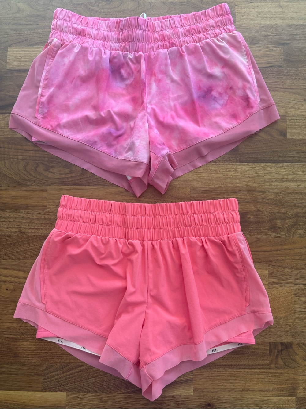 Set of 2 - Pink IVL Collective Running Shorts w/ Anti Slip Grip - Sizes 8 & 10